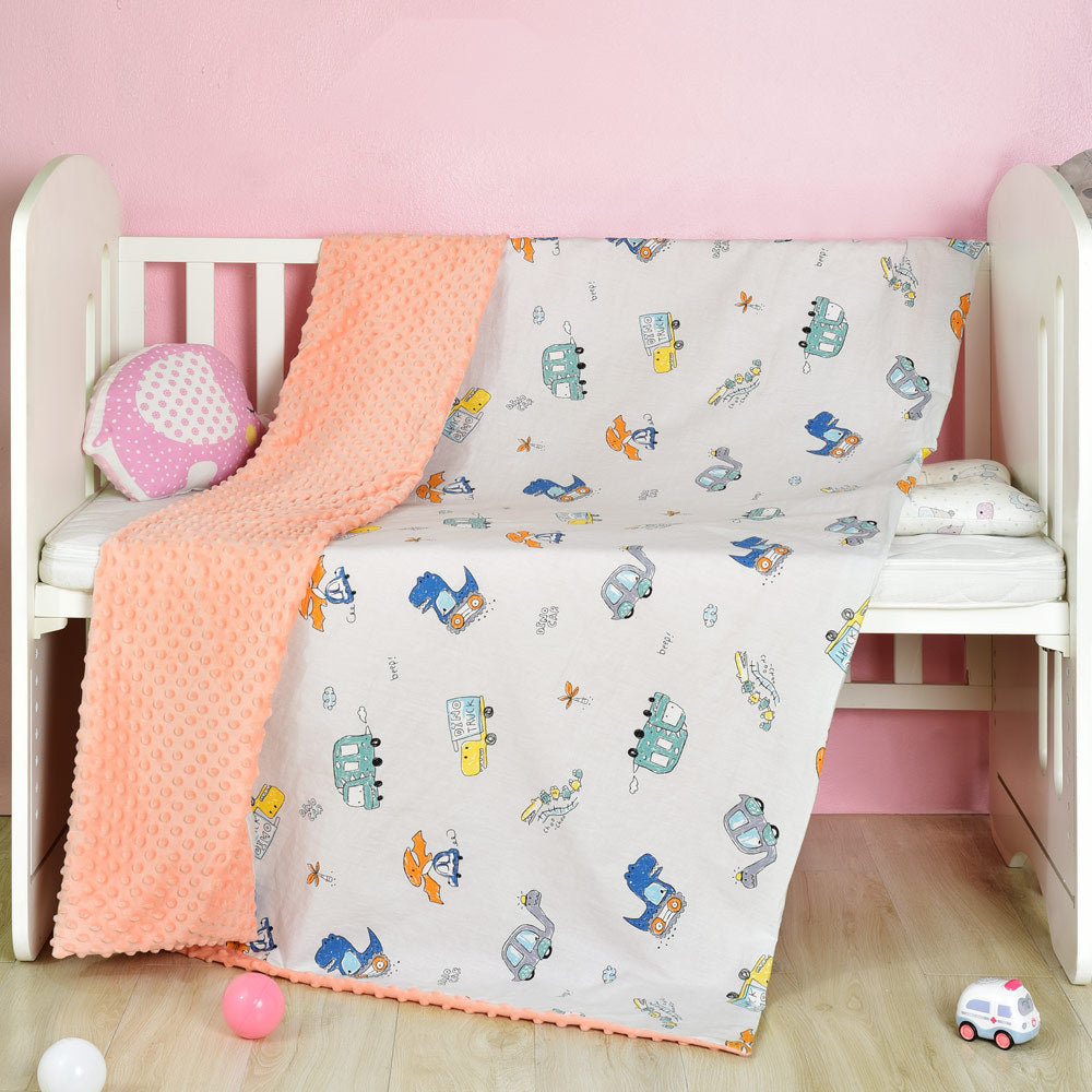 Cotton cartoon baby blanket, baby comfort peas blanket