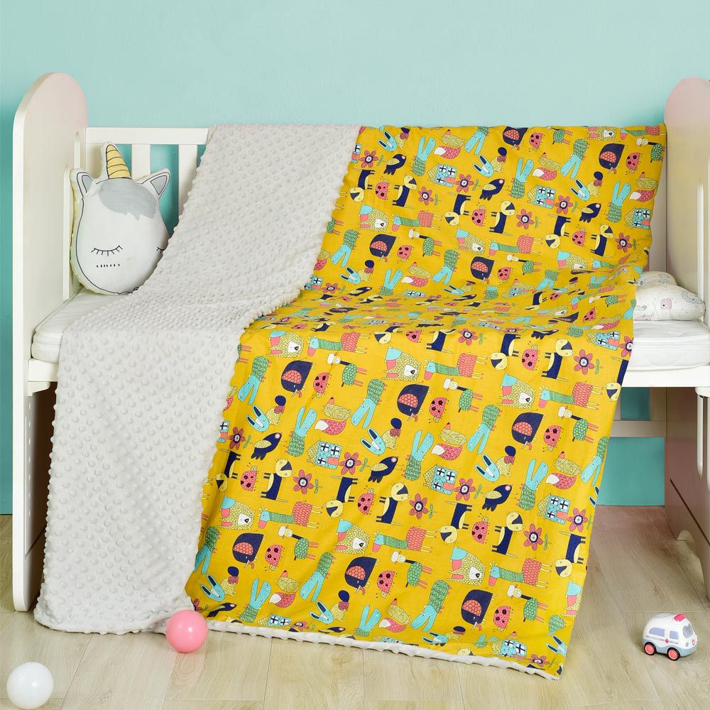 Cotton cartoon baby blanket, baby comfort peas blanket