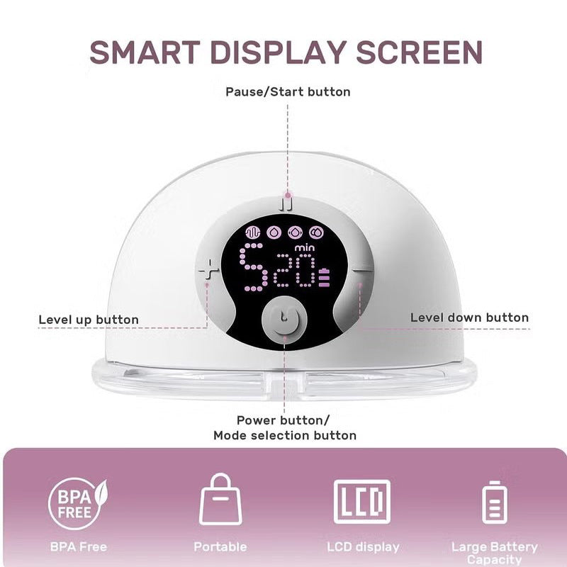 Amazon New Wearable Breast Integrated Hands-free Large Suction Invisible Mute Milker