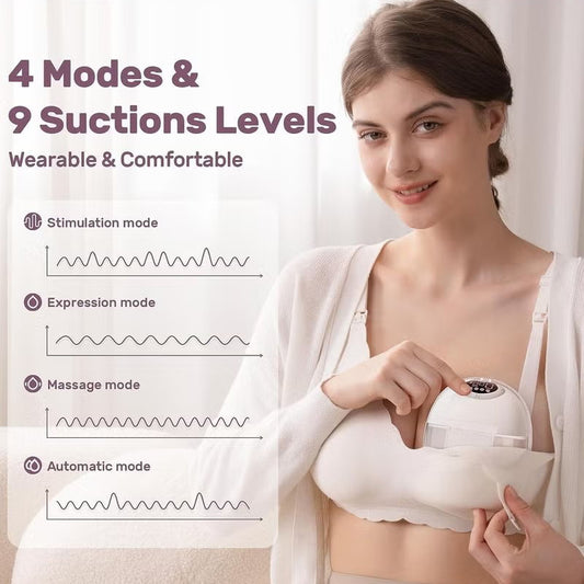 Amazon New Wearable Breast Integrated Hands-free Large Suction Invisible Mute Milker