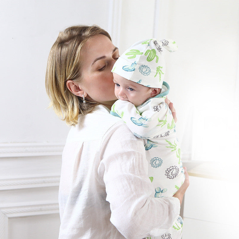 Baby Swaddle Sleeping Bag Cotton Quilt Wrap