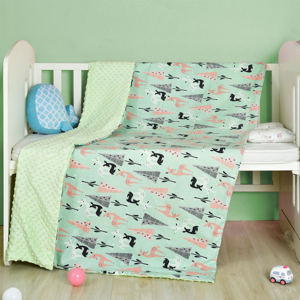 Cotton cartoon baby blanket, baby comfort peas blanket