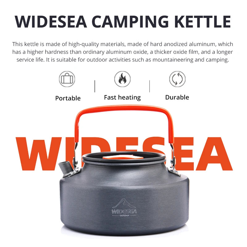 Widesea Camping Outdoor Cookware Set Tableware Cooking Cutlery Utensils Hiking Picnic Travel Equipment Tourist Cooker Fishing - Gloweve