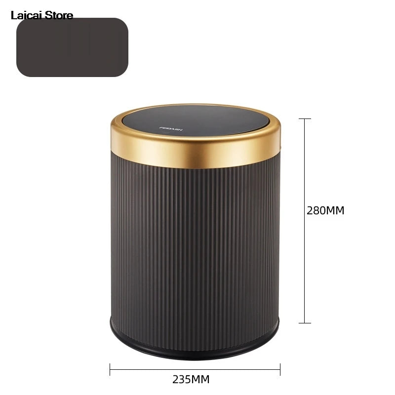 Minimalist design with lid for kitchen with large capacity garbage collection, living room and bathroom trash can