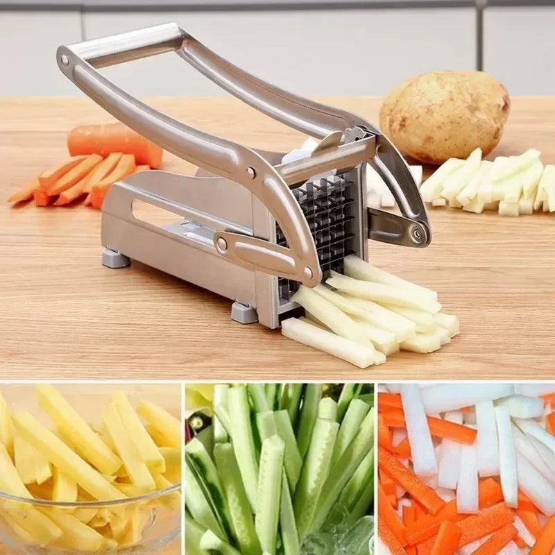 Potato Cut Fries Machine, Potato Chips Strip Slicer, Cutter, Chopper, Making Tool for Home, Stainless Steel French Fries - Gloweve