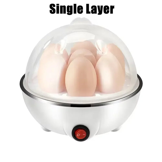 Multifunctional Electric Egg Boiler Monolayer Layer Egg Cooker Mini Steamer Kitchen Cook Breakfast Machine Breakfast Artifact - Gloweve