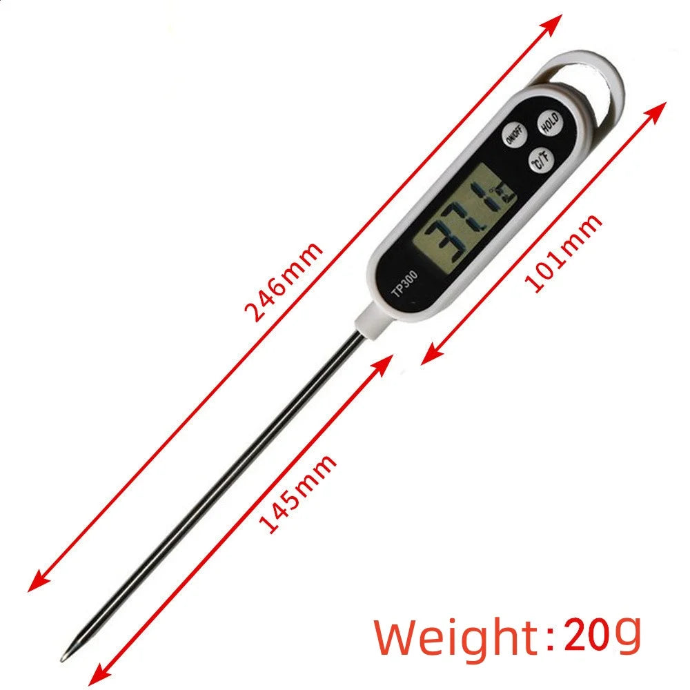 Stainless steel probe cooking food, barbecue stove, water, milk, oil, liquid meat, digital kitchen thermometer kitchen tools