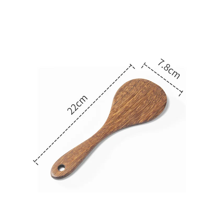 Kitchen Utensils Set Non-Stick  Cookware for Kitchen Wooden Handle Soup spoon spatula Rice spoon shovel Kitchen Accessories - Gloweve