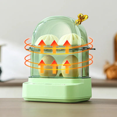 120W Electric Egg Boiler Smart Steamer Timing Egg Cooker Mini Breakfast Machine 2 Eggs Portable Steamer Automatic Power Off 220V