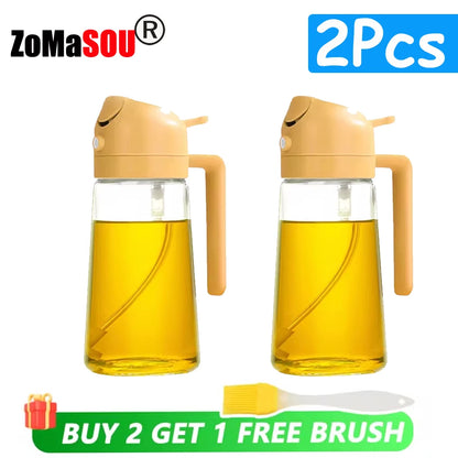 1-4Pc 2-in-1 Sprayer Pourer Oil Empty Bottle Plastic Oil Container Dispenser Vaporizer Kitchen Barbecue Camping Cooking Utensils - Gloweve