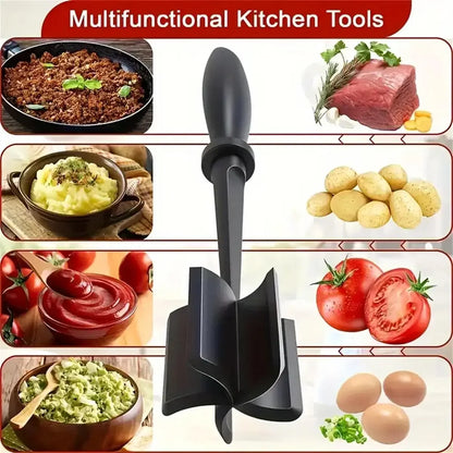 Meat Chopper Hamburger Chopper Potato Masher-Professional Multifunctional Heat Resistant Nylon Ground Beef Smasher Kitchen Tools - Gloweve