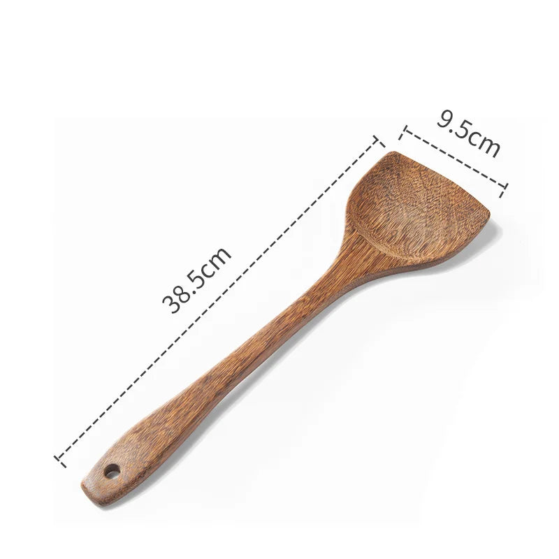 Kitchen Utensils Set Non-Stick  Cookware for Kitchen Wooden Handle Soup spoon spatula Rice spoon shovel Kitchen Accessories - Gloweve