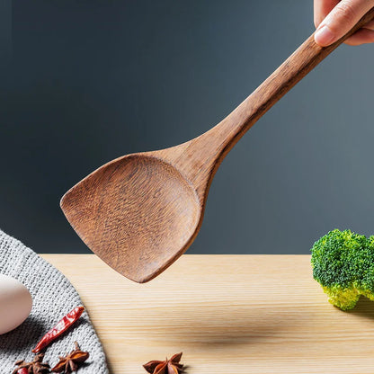 Kitchen Utensils Set Non-Stick  Cookware for Kitchen Wooden Handle Soup spoon spatula Rice spoon shovel Kitchen Accessories - Gloweve