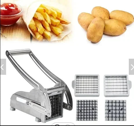 Potato Cut Fries Machine, Potato Chips Strip Slicer, Cutter, Chopper, Making Tool for Home, Stainless Steel French Fries - Gloweve