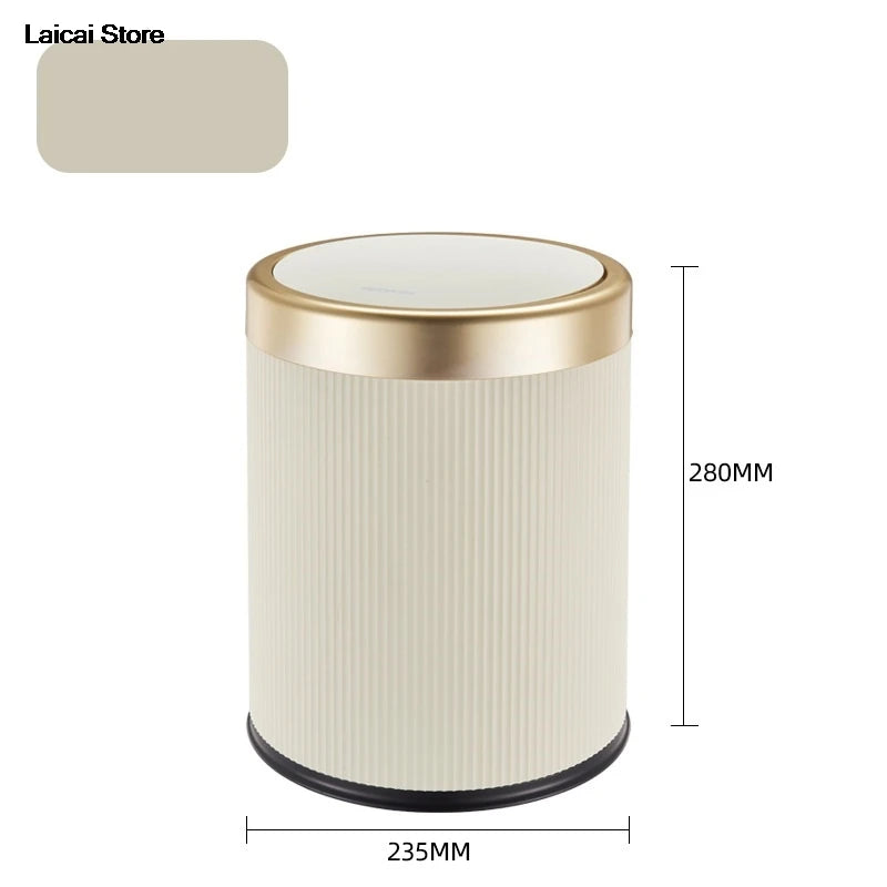 Minimalist design with lid for kitchen with large capacity garbage collection, living room and bathroom trash can