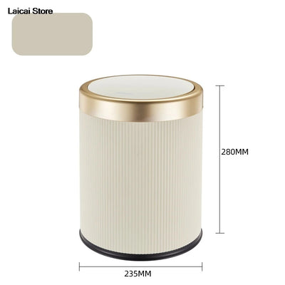 Minimalist design with lid for kitchen with large capacity garbage collection, living room and bathroom trash can