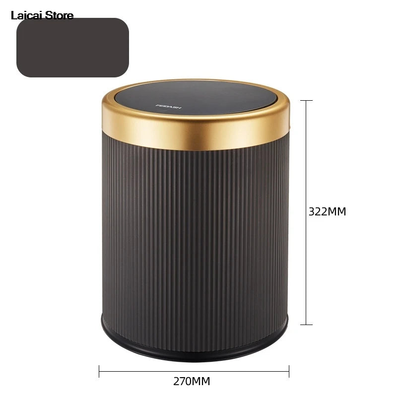 Minimalist design with lid for kitchen with large capacity garbage collection, living room and bathroom trash can