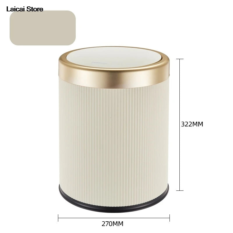 Minimalist design with lid for kitchen with large capacity garbage collection, living room and bathroom trash can