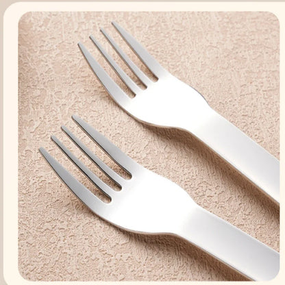 Portable Stainless Steel Cutlery Set, Suitable for Work, School, Picnic, Camping, Travel, Reusable Silicone Portable Cutlery Set - Gloweve