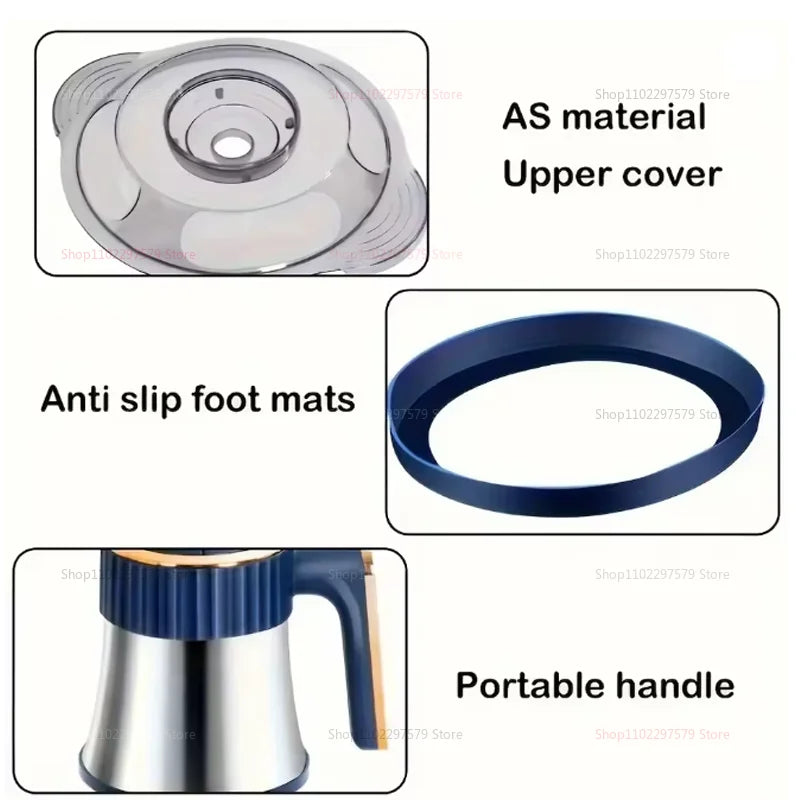 Household Meat Grinder Five-speed Stainless Steel Ground Meat Fruit and Vegetables Electric Kitchen Blenders Food Processor - Gloweve