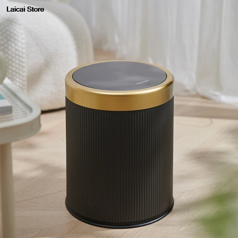 Minimalist design with lid for kitchen with large capacity garbage collection, living room and bathroom trash can