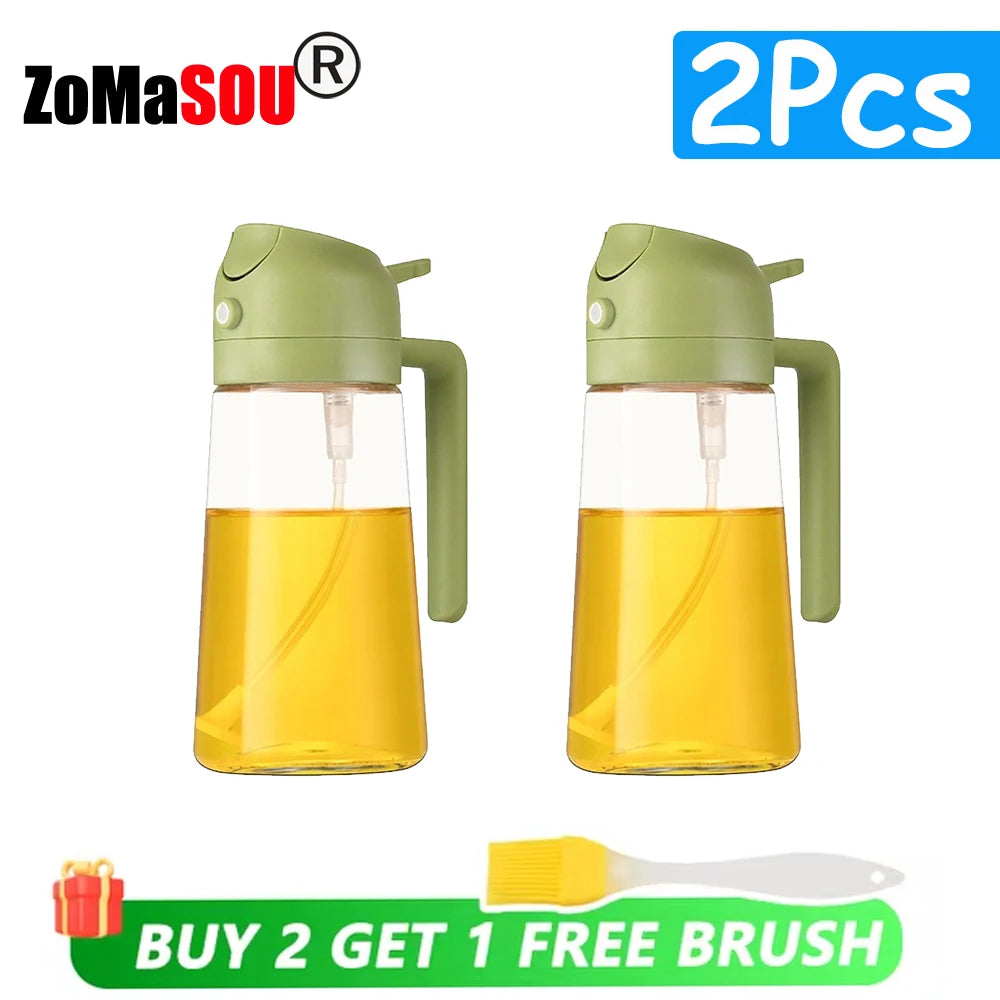 1-4Pc 2-in-1 Sprayer Pourer Oil Empty Bottle Plastic Oil Container Dispenser Vaporizer Kitchen Barbecue Camping Cooking Utensils - Gloweve