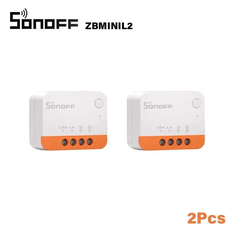 SONOFF ZBMINI L2 Zigbee Smart Switch Mini L2 Zigbee Zbminil2 No Neutral Wire Two-Way Control Required 1-Gang  Alexa Google Home