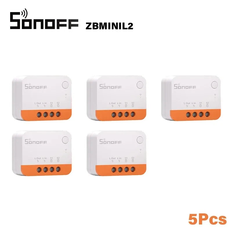 SONOFF ZBMINI L2 Zigbee Smart Switch Mini L2 Zigbee Zbminil2 No Neutral Wire Two-Way Control Required 1-Gang  Alexa Google Home