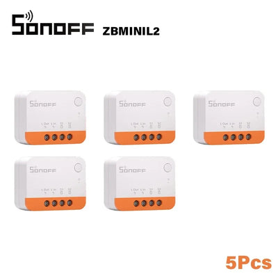 SONOFF ZBMINI L2 Zigbee Smart Switch Mini L2 Zigbee Zbminil2 No Neutral Wire Two-Way Control Required 1-Gang  Alexa Google Home