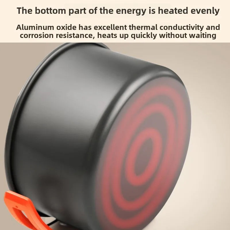 Outdoor Hiking Cookware Camping Cookware Boiling Water Teapot Frying Pan Equipment Portable Camping Pot Supplies Combination Set - Gloweve