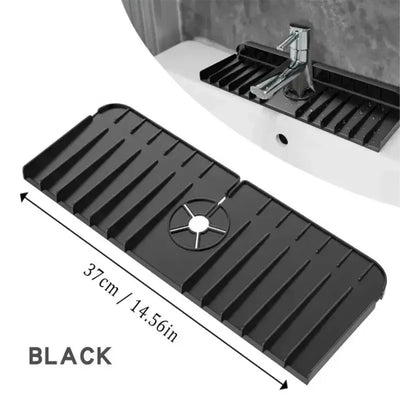 Drain Water Retaining Sink Anti-spray and Pad Silicone Faucet Splashproof Water Pad Absorbent Pad Bathroom Kitchen Accessories