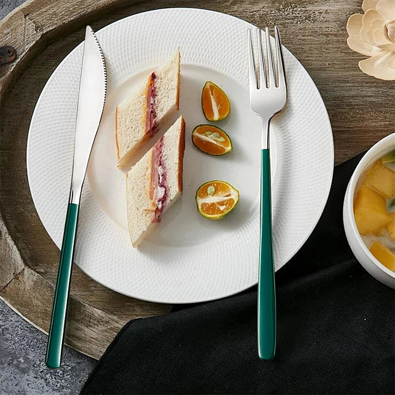 Stainless Steel Flatware Set Portable Travel Utensils Set with Case Fork Spoon Knife Chopstick Dinnerware for Lunch Tableware - Gloweve