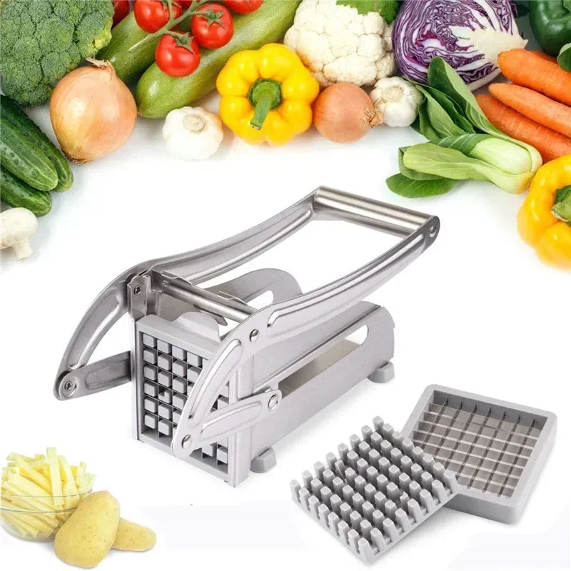 Potato Cut Fries Machine, Potato Chips Strip Slicer, Cutter, Chopper, Making Tool for Home, Stainless Steel French Fries - Gloweve