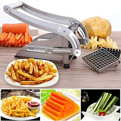 Potato Cut Fries Machine, Potato Chips Strip Slicer, Cutter, Chopper, Making Tool for Home, Stainless Steel French Fries - Gloweve