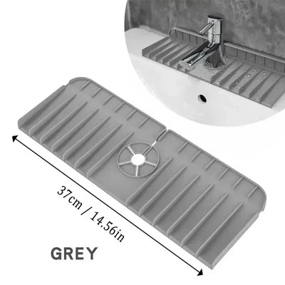 Drain Water Retaining Sink Anti-spray and Pad Silicone Faucet Splashproof Water Pad Absorbent Pad Bathroom Kitchen Accessories