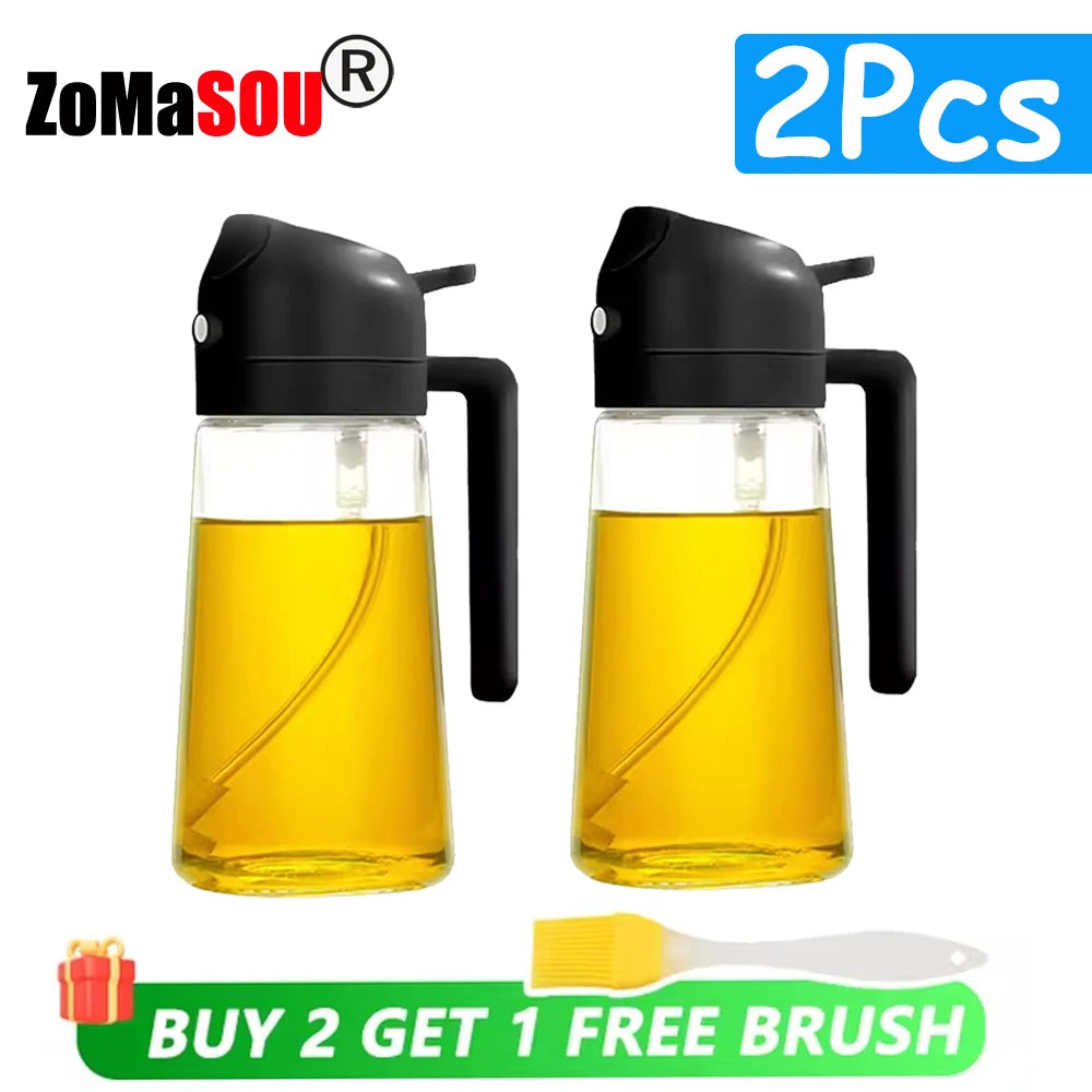 1-4Pc 2-in-1 Sprayer Pourer Oil Empty Bottle Plastic Oil Container Dispenser Vaporizer Kitchen Barbecue Camping Cooking Utensils - Gloweve