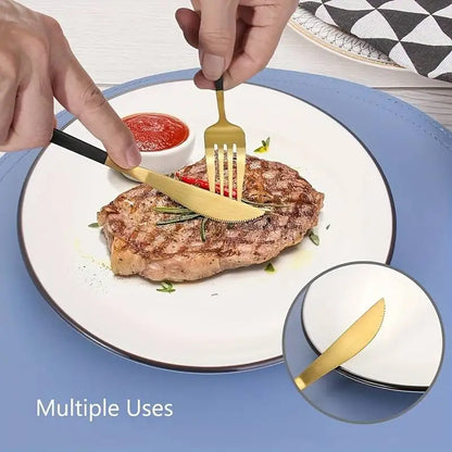 Stainless Steel Cutlery Set With Storage Box 4 Counts Portable Tableware Set For Home Kitchen Dining Room Household Tableware - Gloweve