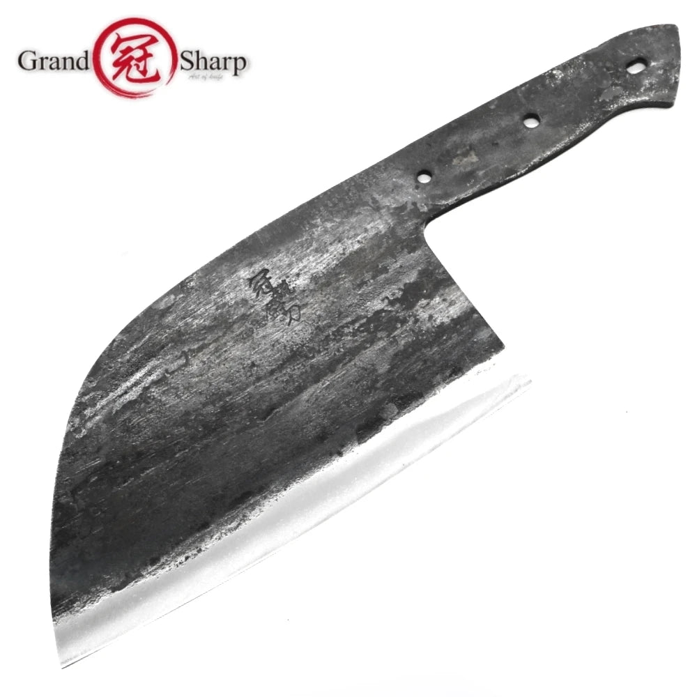 New Handmade Forged Chinese Cleaver Chef Knife Clad Steel Vegetables Meat Slicing Knife Professional Kitchen Cooking Tools - Gloweve