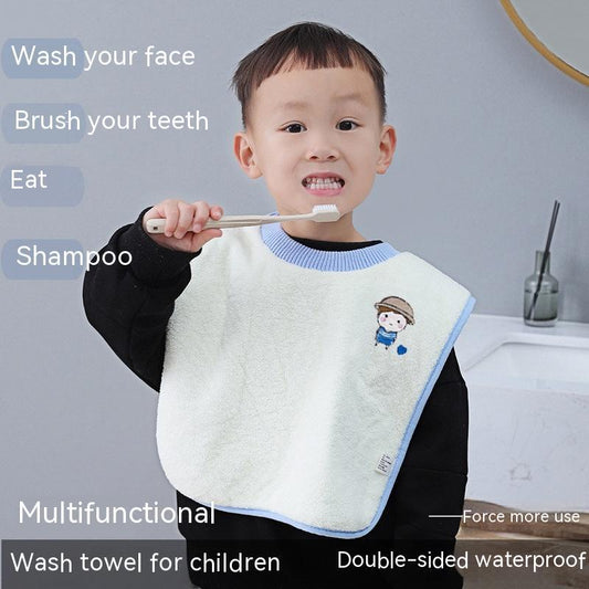 Child Wash Towel Baby Embroidery Bib