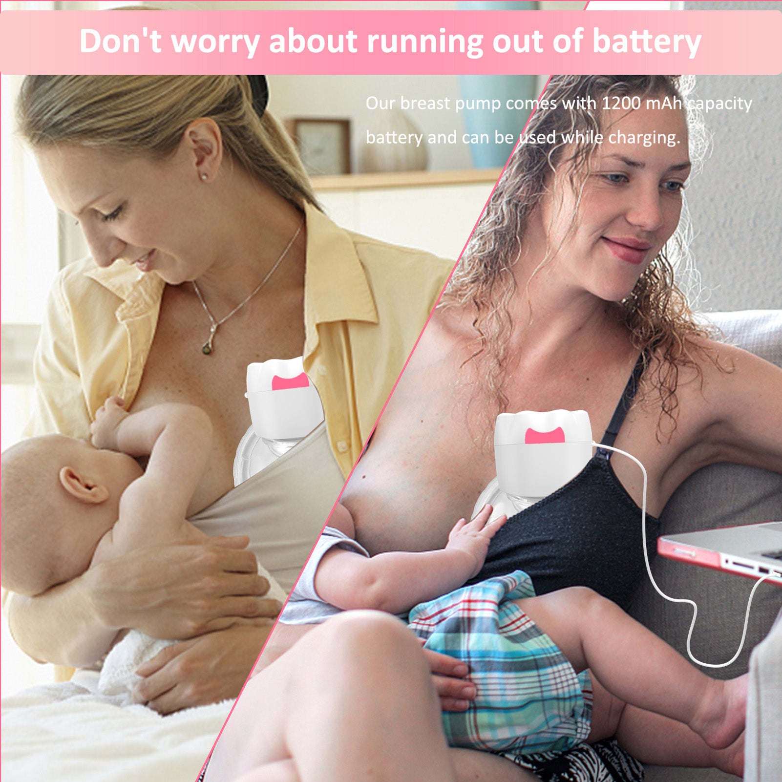 Wearable Portable Electric Breast Pump