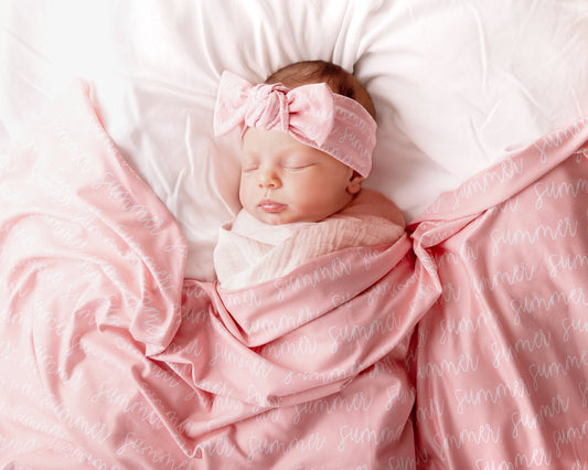 Personalized Baby Swaddle Blanket